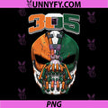 Miami 305 Mask Gritty PNG, Orange Green South Florida Design PNG