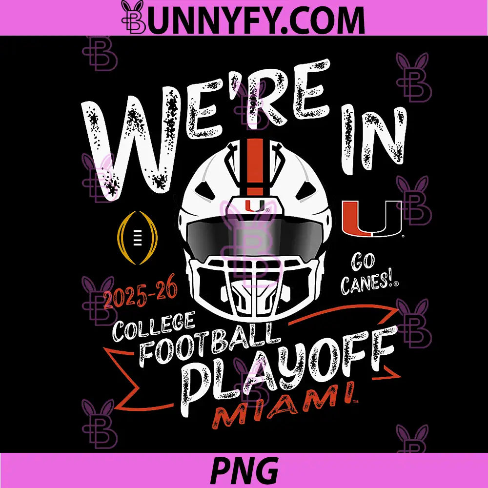 Miami Hurricanes CFP College PNG, Football Playoff 2025-26 Green PNG