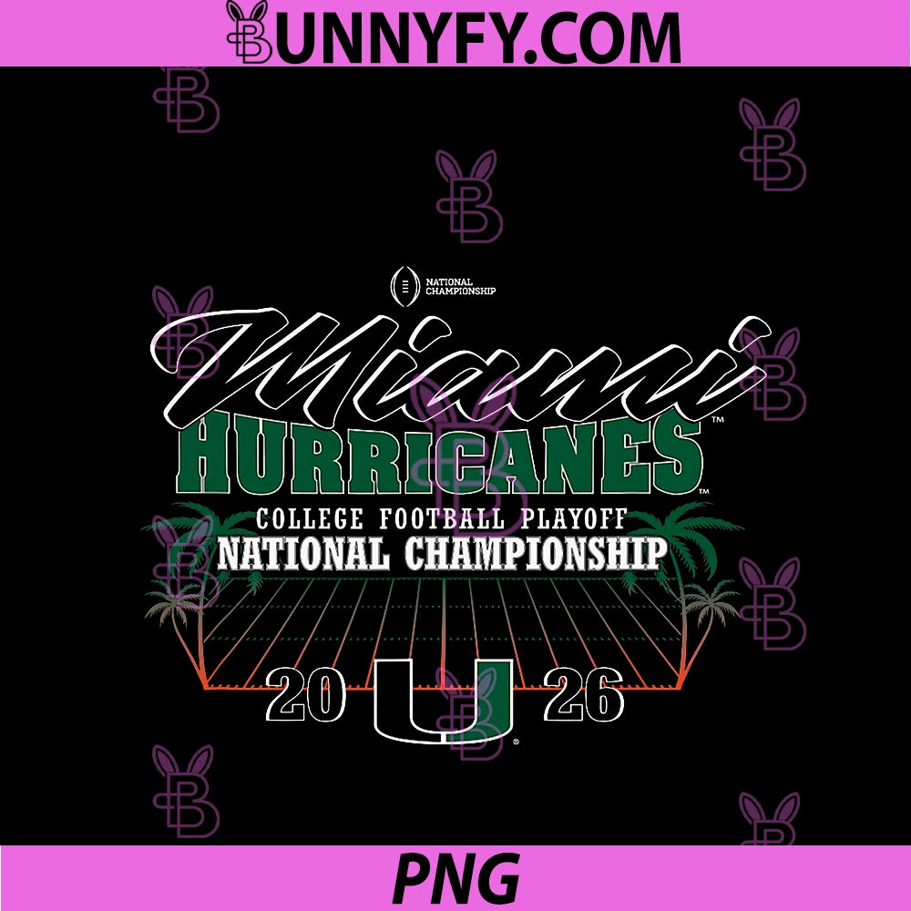 Miami Hurricanes CFP PNG, National Championship 2026 Orange PNG