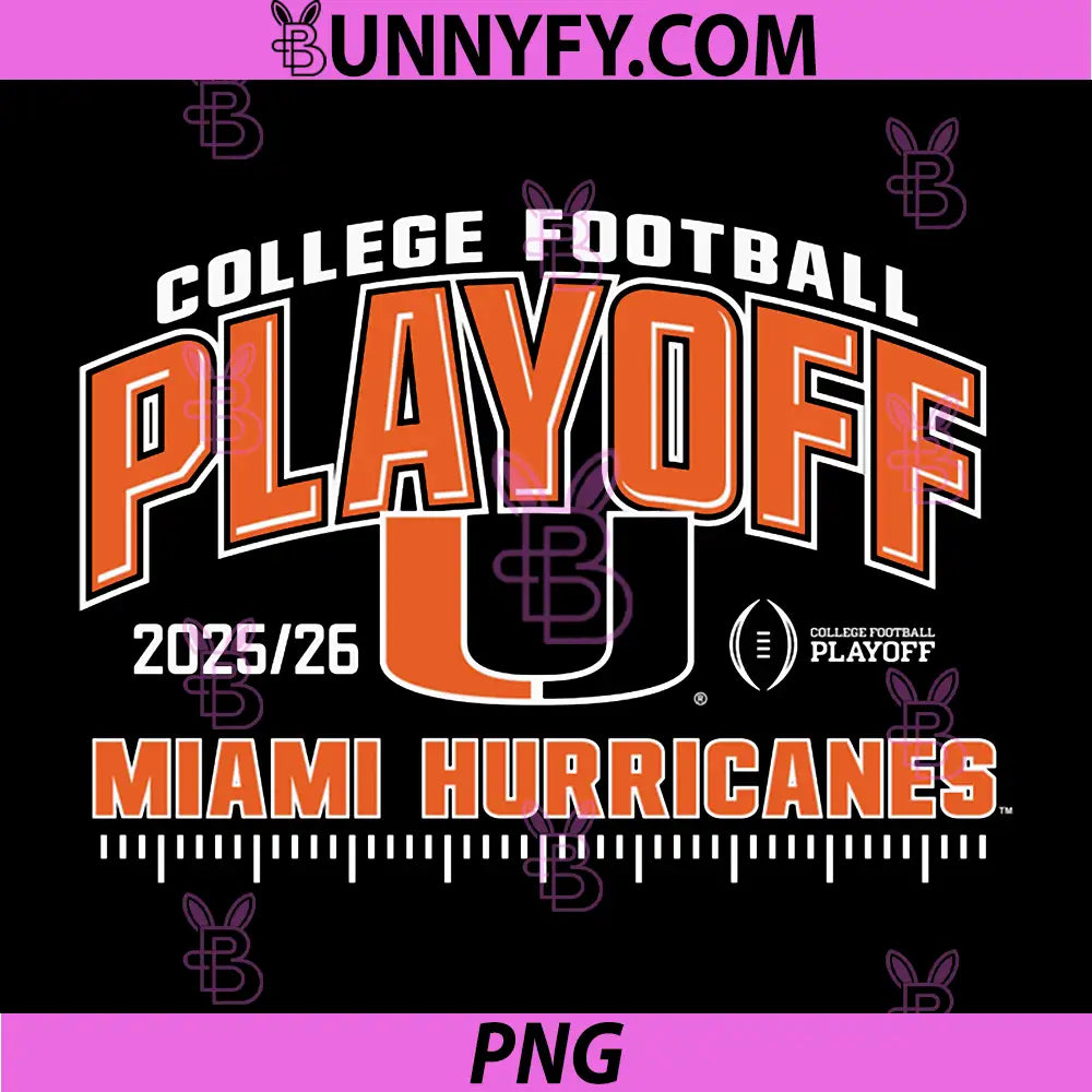 Miami Hurricanes College PNG, Football Playoff CFP 2025-26 Green PNG