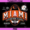 Miami Hurricanes Cotton Bowl PNG, CFP Quarterfinal 2025-2026 Icon PNG