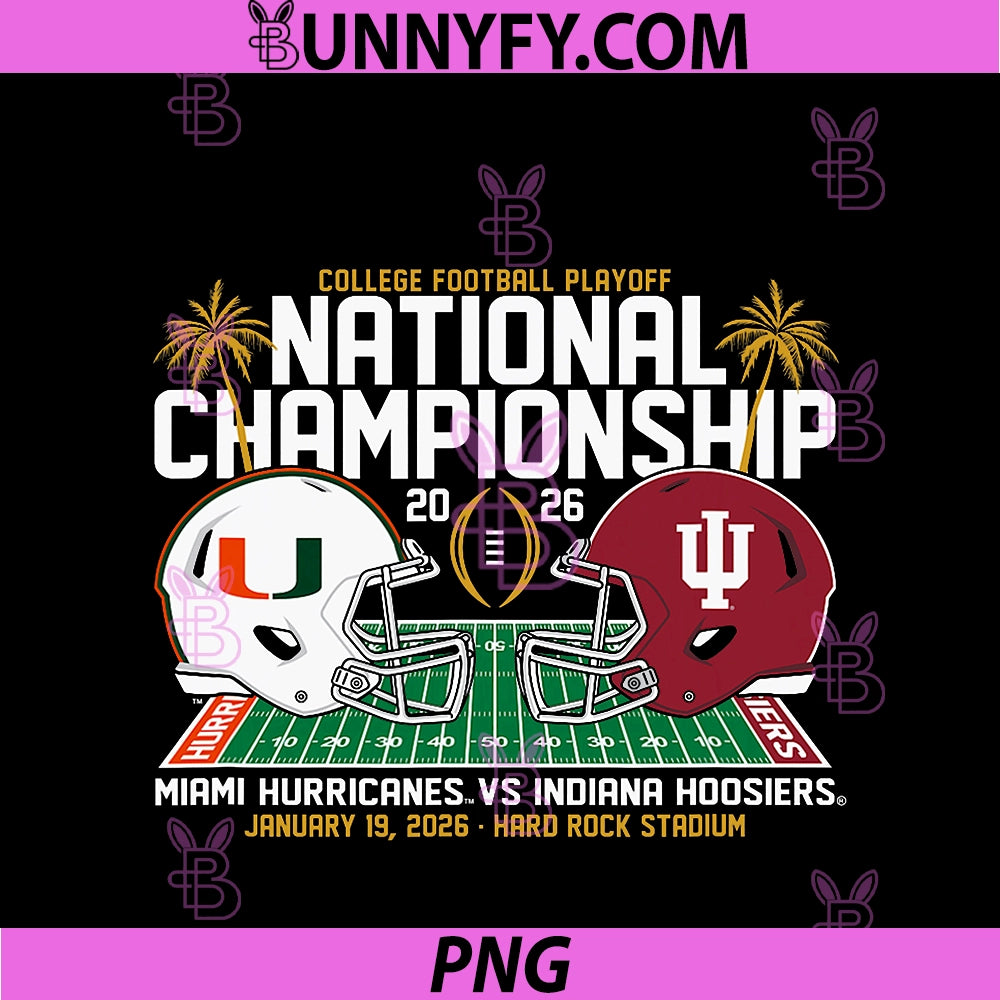 Miami Vs Indiana CFP National PNG, Championship 2026 Helmets PNG