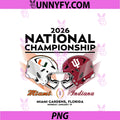 Miami vs Indiana PNG, CFP National Championship 2026 Gray PNG