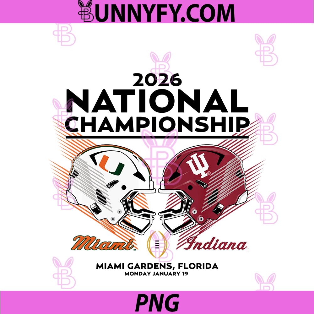 Miami vs Indiana PNG, CFP National Championship 2026 Gray PNG