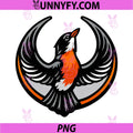 Michigan Bird PNG, American Robin Rising Emblem PNG