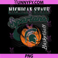 Michigan State Spartans PNG, Basketball Retro Black PNG
