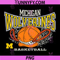 Michigan Wolverines PNG, Basketball Bite Black PNG