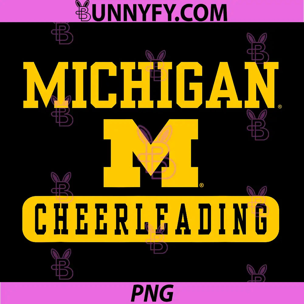 Michigan Wolverines PNG, Cheerleading Navy Officially Licensed PNG