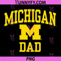 Michigan Wolverines Dad PNG, Icon Navy Officially Licensed PNG