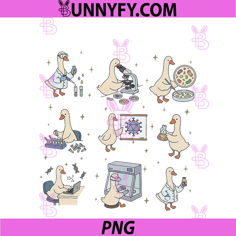 Microbiologist Silly Goose PNG, Funny Biochemist Lab Tech MLS MLT PNG