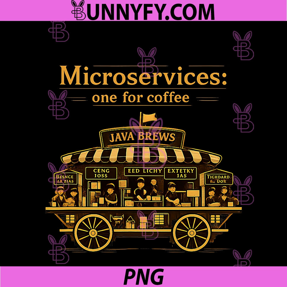 Microservices One for Coffee PNG, Programmer Humor Graphic PNG