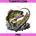 Mid And Salty Angry Bass Fishing Color PNG, Funny Fisherman PNG
