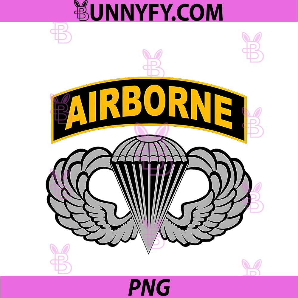 MilitaryTee 82nd Airborne Tab PNG, Infantry Paratrooper Military Veteran PNG