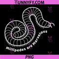 Millipedes Are Marvelous Text PNG, Cute Millipede Line Art PNG