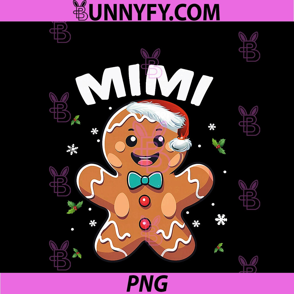 Mimi Gingerbread Cookie PNG, Family Matching Christmas PNG