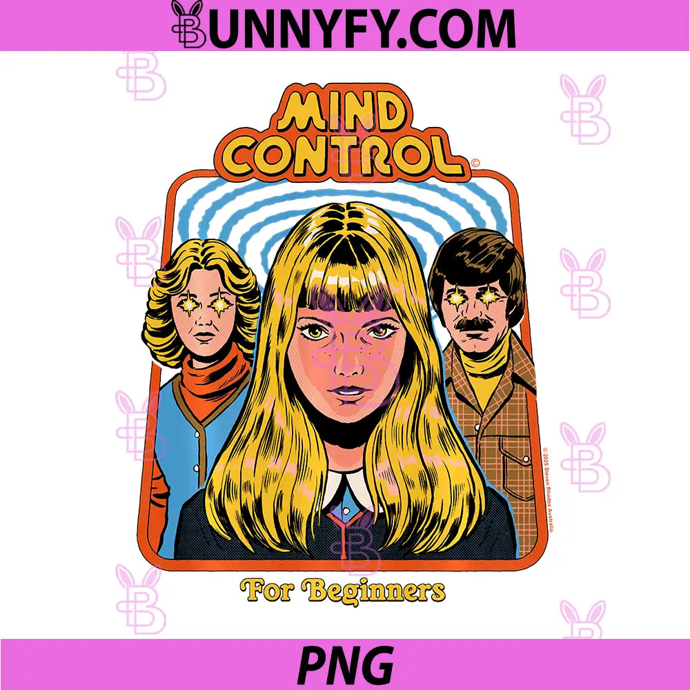 Mind Control Sarcastic Retro PNG, Vintage Funny Adult Humor PNG