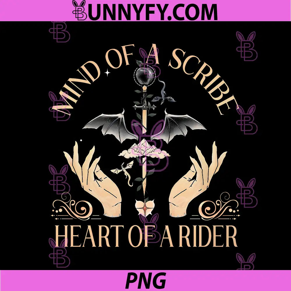 Mind Of A Scribe Fantasy Quote PNG, Heart Of A Rider Dragon Art PNG