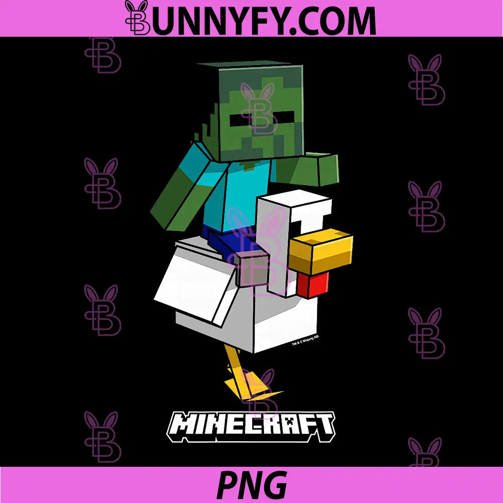 Minecraft PNG, Chicken Jockey Aiming to Attack PNG