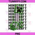 Minecraft Neon Creeper with Repeating PNG, Logo Background PNG
