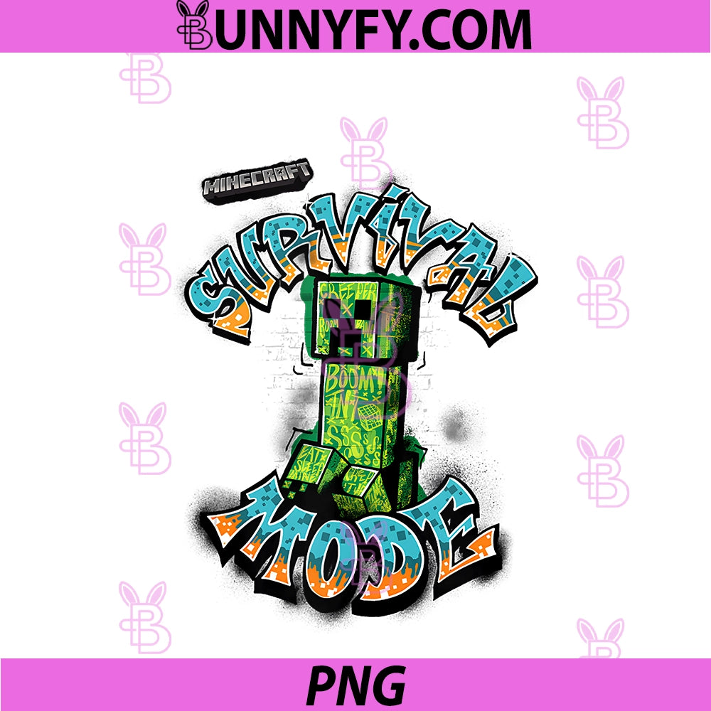 Minecraft Survival Mode PNG, Creeper Graffiti PNG