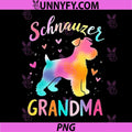 Schnauzer Grandma PNG, Colorful Schnauzer Lovers PNG