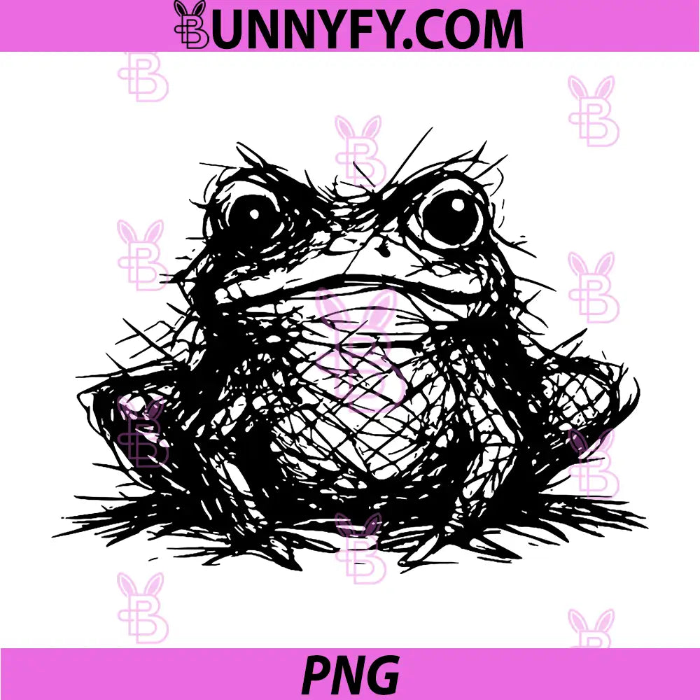 Minimal Line Art PNG, Minimalist Abstract Sketch Scribble Frog PNG