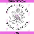 Minimalist Floral Bird PNG, Radicalized by Basic Decency PNG