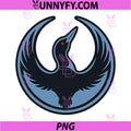 Mystic Loon Bird Emblem Dark Style PNG, Nordic Flying Loon Symbol Art PNG