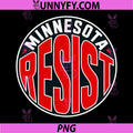 Minnesota Resist Bold Circular Logo PNG, Strong Red White Protest PNG