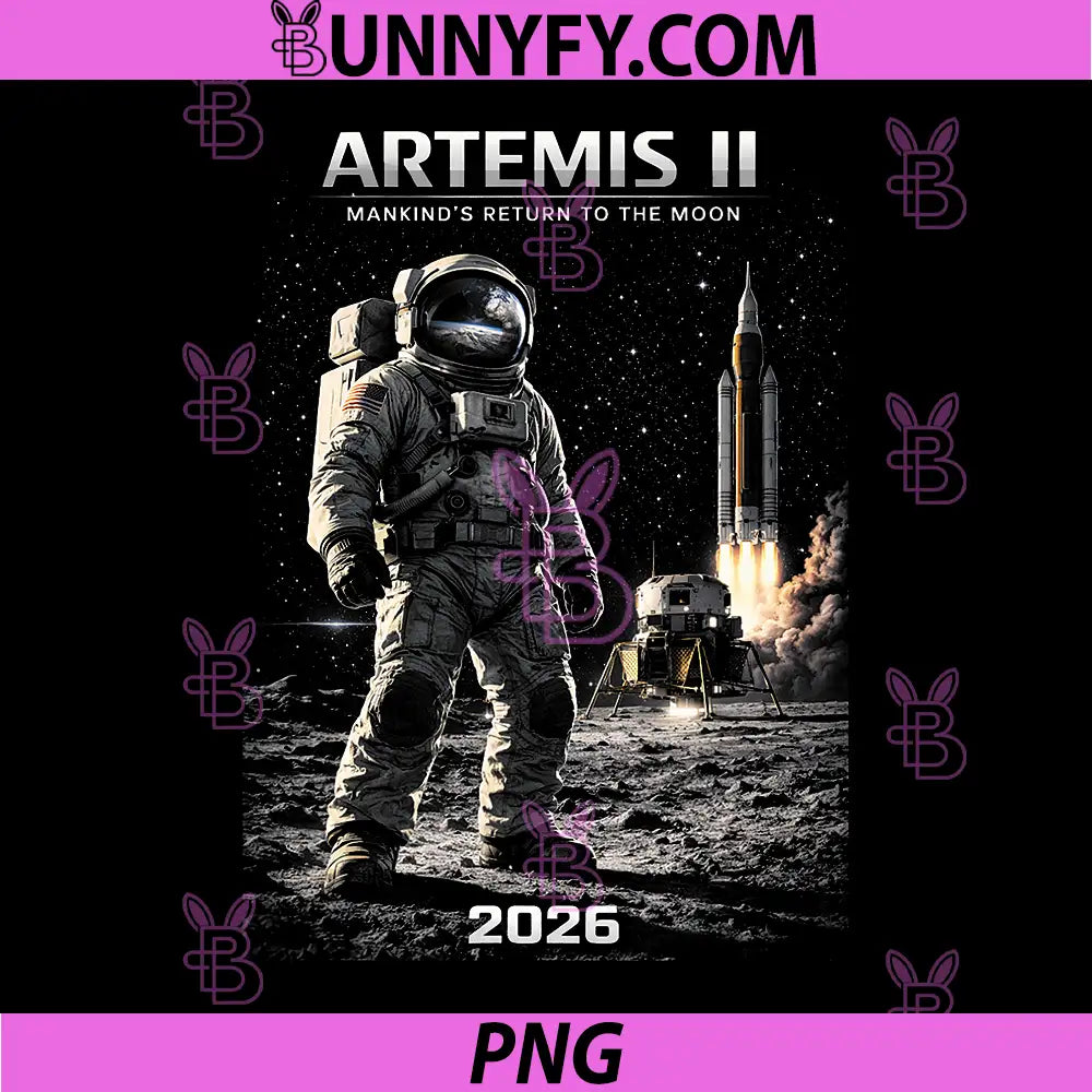 Mission to The Moon Artemis 2026 PNG, Rocket Astronaut Artemis 2 PNG