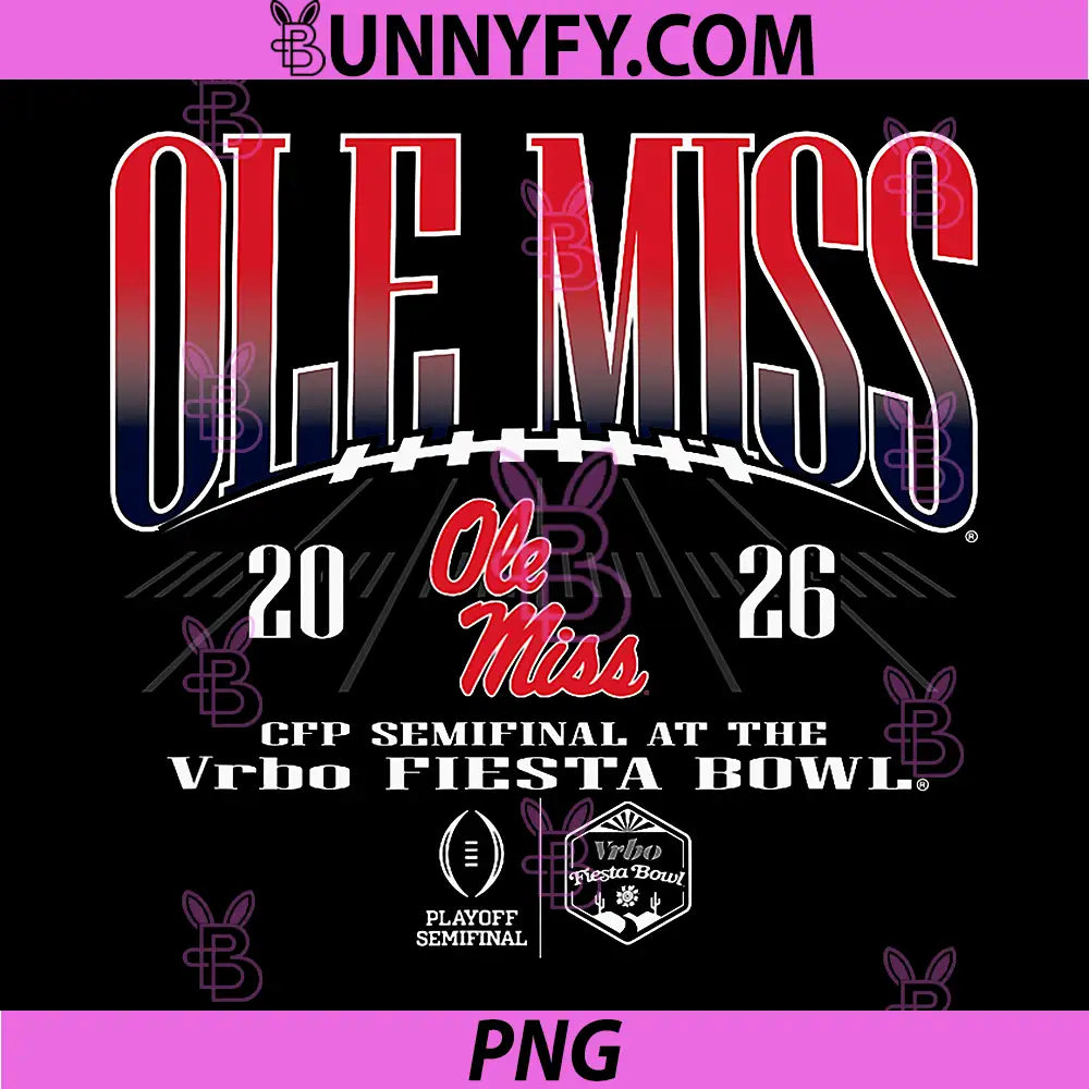 Mississippi Ole Miss PNG, Rebels CFP Semifinal Fiesta Bowl 2026 PNG