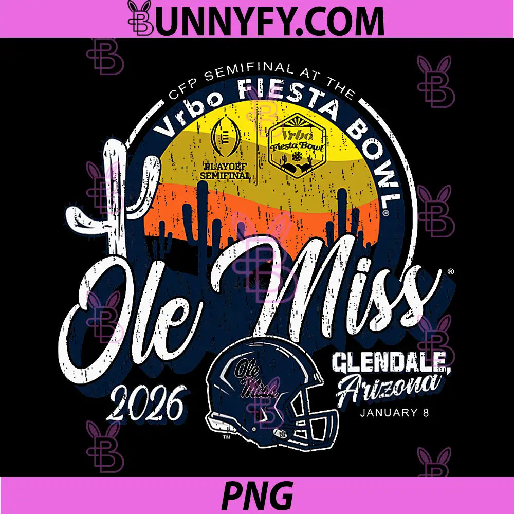 Mississippi Ole Miss PNG, Rebels Fiesta Bowl 2026 CFP Semifinal PNG