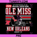 Mississippi Ole Miss Rebels PNG, Sugar Bowl 2025-26 CFP Quarter PNG