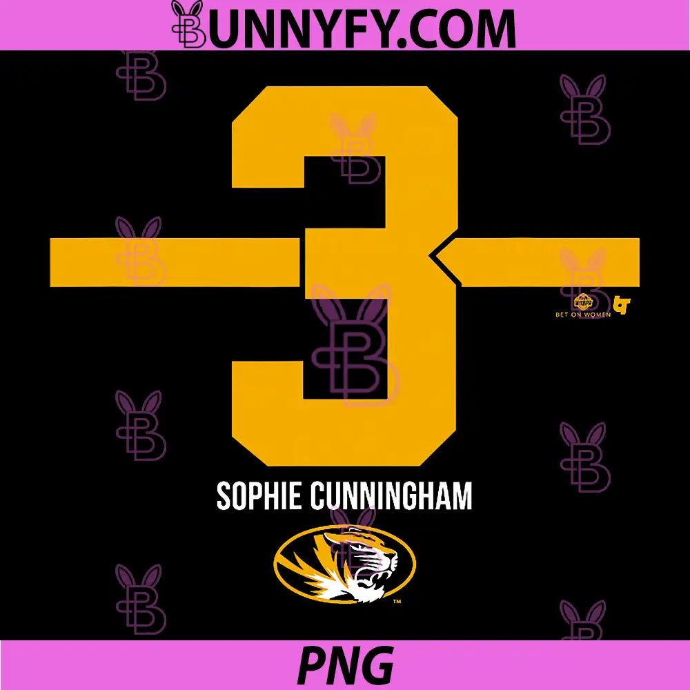 Missouri Basketball PNG, Sophie Cunningham Name Number Stripe PNG