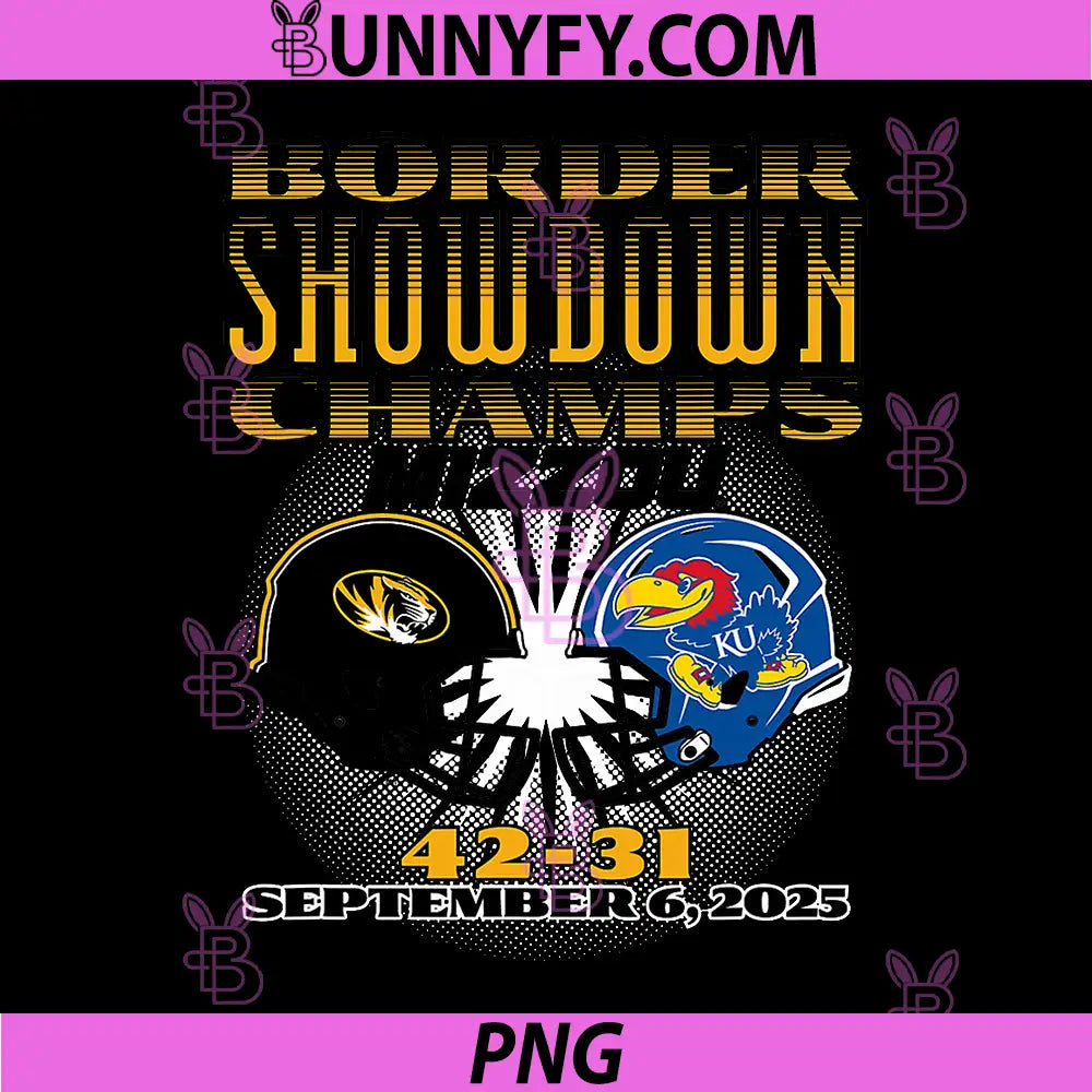 Mizzou Football Border Showdown PNG, Champs Missouri Tigers PNG