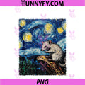 Modern Art Painting PNG, Van Gogh Starry Night Rat Performance PNG