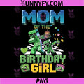 Mom of The Birthday Girl PNG, Funny Video Game Pixel PNG
