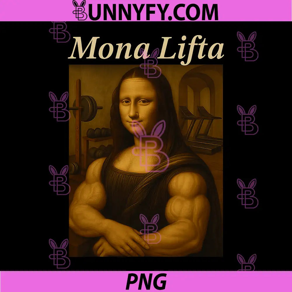 Mona Lifta PNG, Muscle Mona Lisa Bodybuilding PNG, Fitness Gym Lover PNG