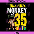 Monkey 35th Birthday PNG, Party Zoo Animal Jungle Theme Zookeeper PNG