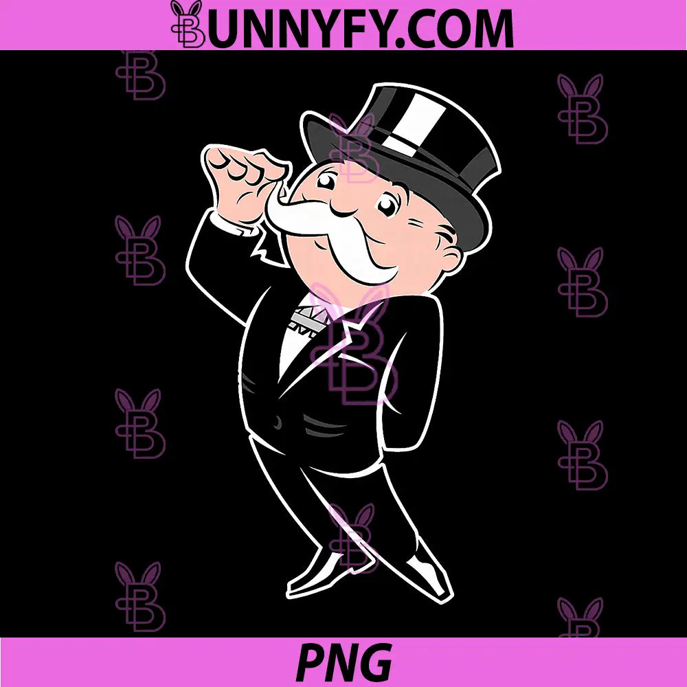 Monopoly Man Rich PNG, Uncle Penny Bags Vintage Portrait PNG