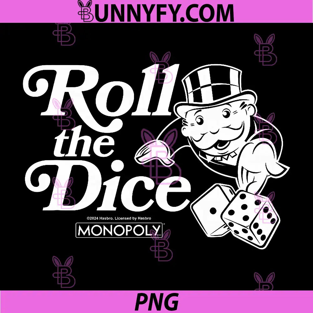 Roll The Dice Monopoly Character PNG, Vintage Board Game Dice Art PNG