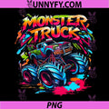 Monster Truck Retro Colorful PNG, Graffiti Toddlers Youth PNG