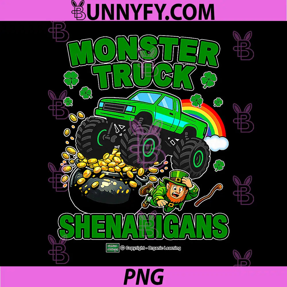 Monster Truck Shenanigans PNG, St Patrick’s Day Leprechaun PNG