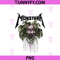 Monstera PNG, Funny Skull Plant Lover Grunge Gardener PNG