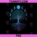 Moon Phases PNG, Tree Viking PNG, Pagan Wicca Spiritual PNG