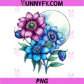 Moonlight Blue and Purple PNG, Floral Night Blooms PNG