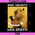 More Spaghetti Less Upsetti PNG, Capybara Eating Pasta PNG