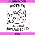 Lazy Overweight Cat Drawing PNG, Mother Skin And Bones PNG