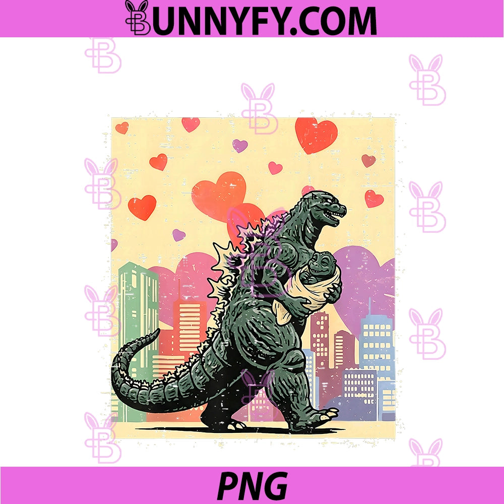 Mother's Day PNG, Japanese Monster Hearts Kaiju PNG
