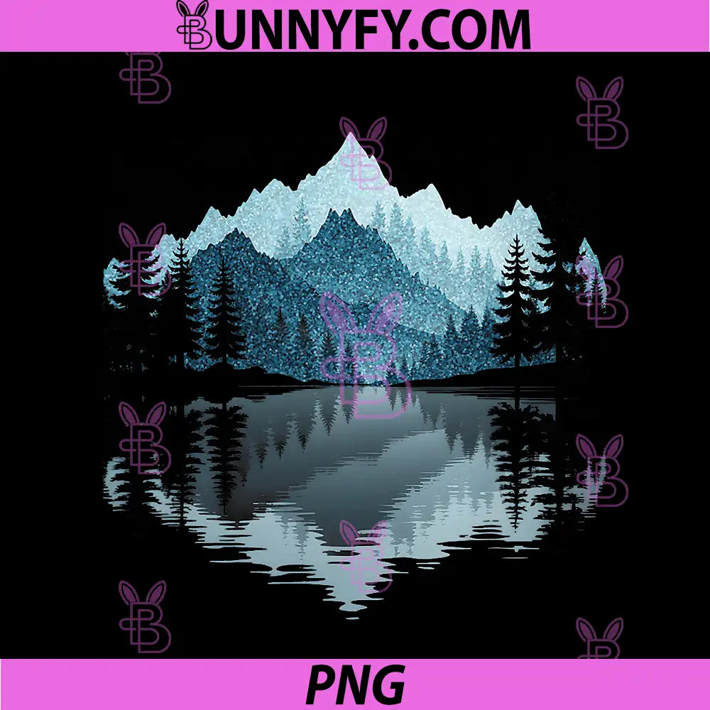 Mountain Landscape PNG, Reflection Forest Trees Outdoor Wildlife PNG